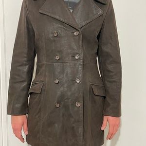 Plus You by Team Leather Trench-coat Jacket SZ L